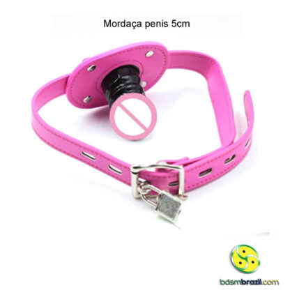 Mordaça penis de silicone 5cm * 3,5cm com cadeado - Image 3