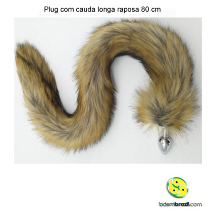 Plug com cauda longa raposa 78 cm