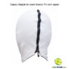 Capuz integral de couro branco PU com zipper - Image 3