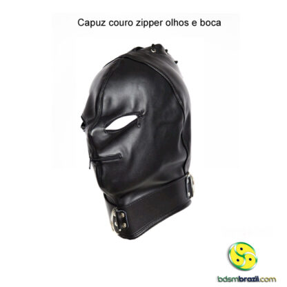 Capuz couro zipper olhos e boca - Image 2