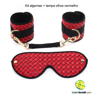 Kit algemas + tampa olhos vermelho