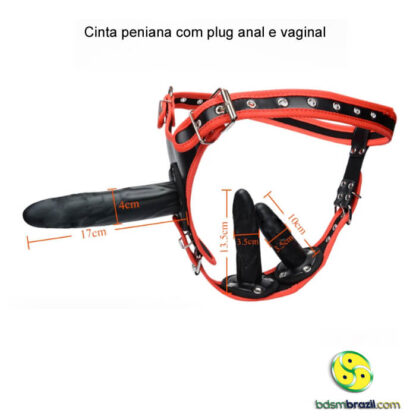 Cinta peniana com plug anal e vaginal - Image 3