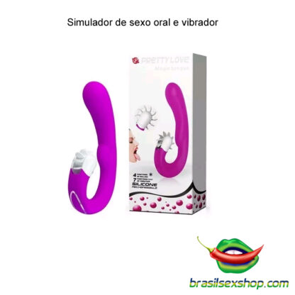 Simulador de sexo oral e vibrador