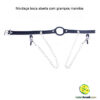 Mordaça boca aberta com grampos mamilos - Imagem 4