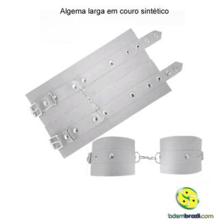 Algema larga em couro sintético