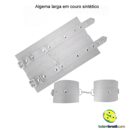 Algema larga em couro sintético