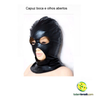 Capuz boca e olhos abertos