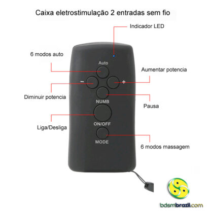 Caixa eletrostimulação 2 entradas sem fio - Image 4