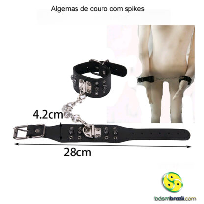 Algemas de couro com spikes - Image 2