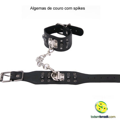 Algemas de couro com spikes - Image 3