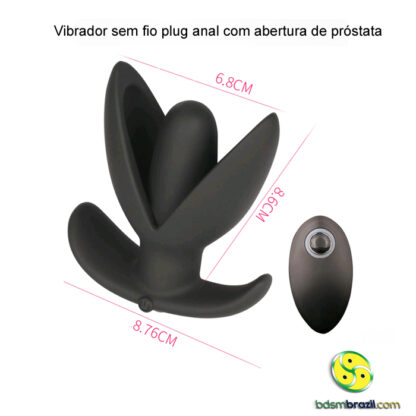 Vibrador sem fio plug anal com abertura de próstata - Image 2