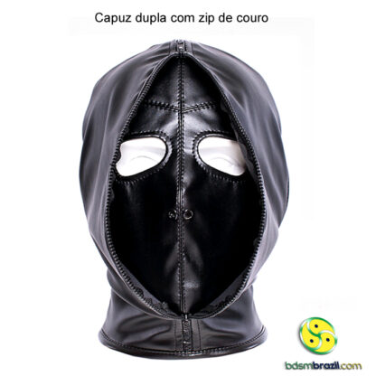 Capuz dupla com zip de couro - Image 2