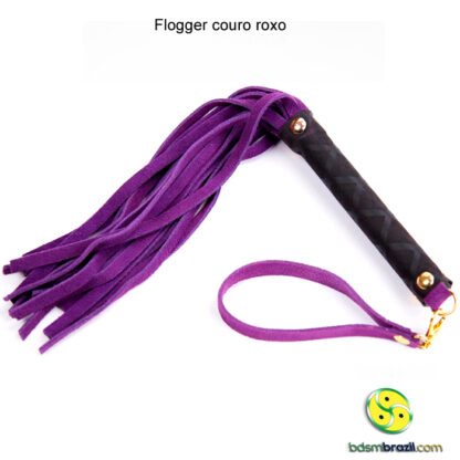 Flogger couro roxo - Image 3