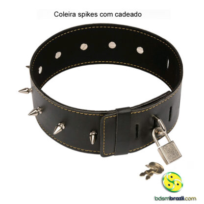 Coleira spikes com cadeado - Image 2