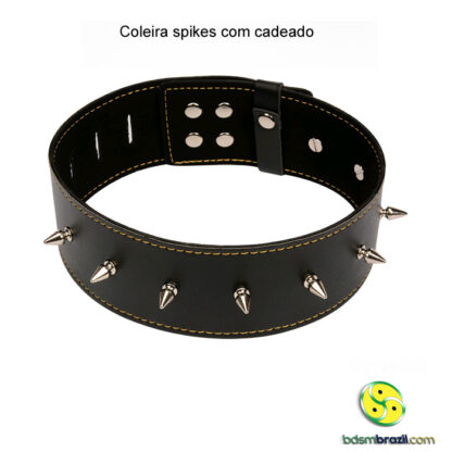 Coleira spikes com cadeado - Image 3