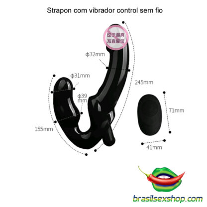 Strapon com vibrador control sem fio - Image 3