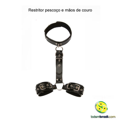 Restritor pescoço e mãos de couro - Image 2