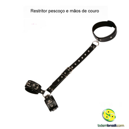 Restritor pescoço e mãos de couro - Image 3