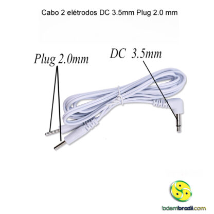 Cabo 2 elétrodos DC 3.5mm Plug 2.0 mm - Image 2