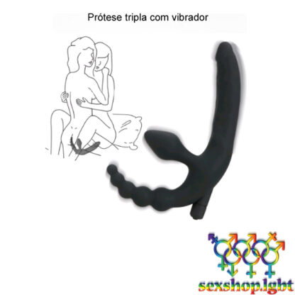 Prótese tripla com vibrador - Image 2