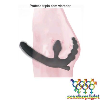 Prótese tripla com vibrador - Image 3