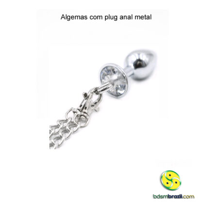 Algemas com plug anal metal - Image 3