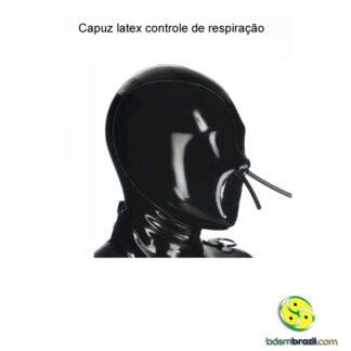 Capuz latex controle de respiração