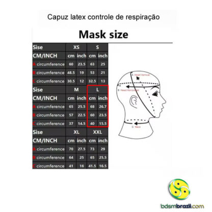 Capuz latex controle de respiração - Imagem 3