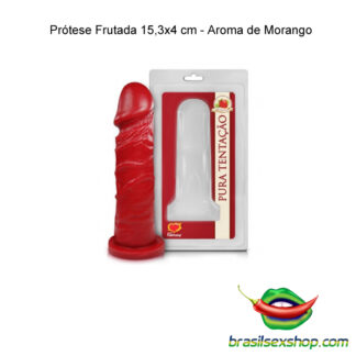 Prótese Frutada 15,3cm x 4cm - Aroma de Morango