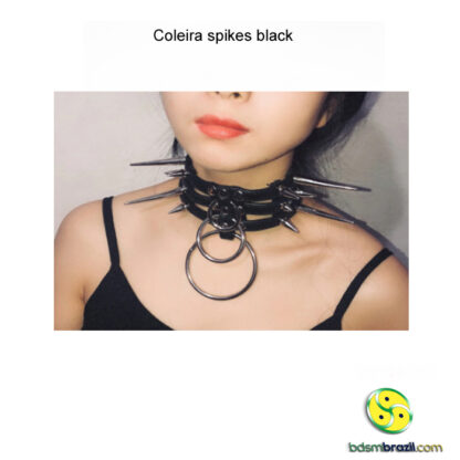 Coleira spikes black - Image 2