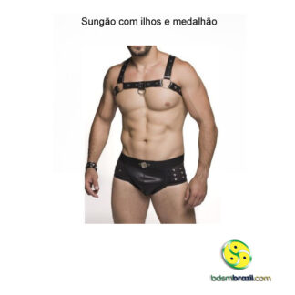 Sungão com ilhos e medalhão