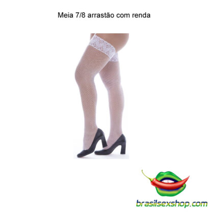 Meia 7/8 arrastão com renda - Image 2