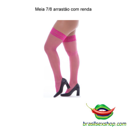 Meia 7/8 arrastão com renda - Image 4