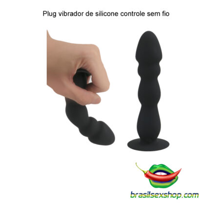 Plug vibrador de silicone controle sem fio - Image 2