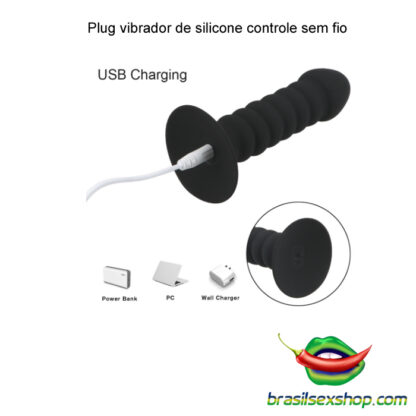 Plug vibrador de silicone controle sem fio - Image 3