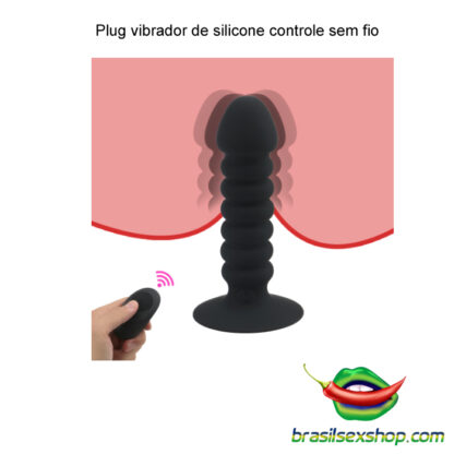 Plug vibrador de silicone controle sem fio - Image 7