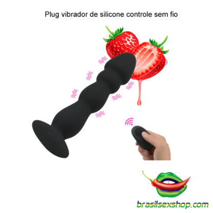 Plug vibrador de silicone controle sem fio - Image 8