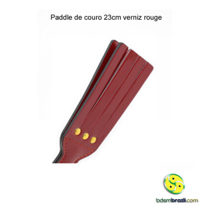 Paddle de couro 23cm verniz rouge - Image 2