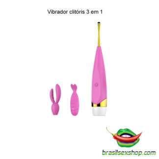 Vibrador clitóris 3 em 1