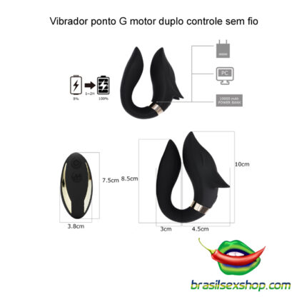 Vibrador ponto G motor duplo controle sem fio - Image 3