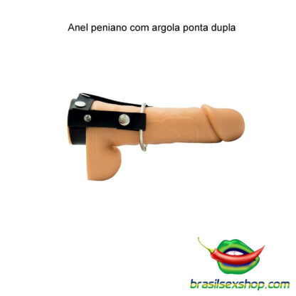 Anel peniano com argola ponta dupla