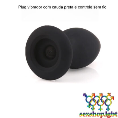 Plug vibrador com cauda preta e controle sem fio - Image 6