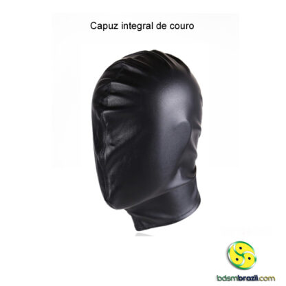 Capuz integral de couro