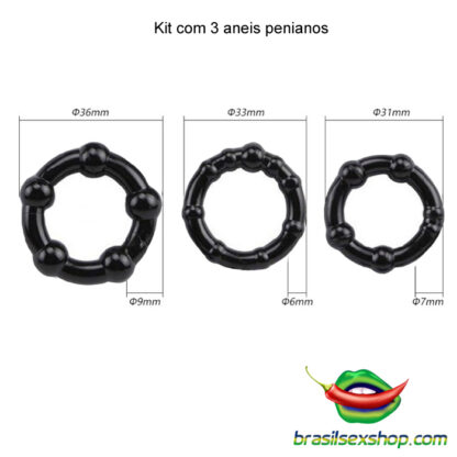 Kit com 3 aneis penianos - Image 3