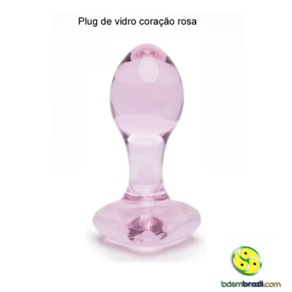 Plug de vidro coração rosa - Image 2