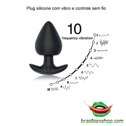 Plug silicone com vibro e controle sem fio - Image 2