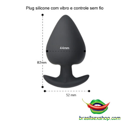 Plug silicone com vibro e controle sem fio - Image 3