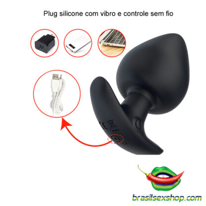 Plug silicone com vibro e controle sem fio - Image 4