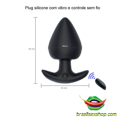 Plug silicone com vibro e controle sem fio - Image 5