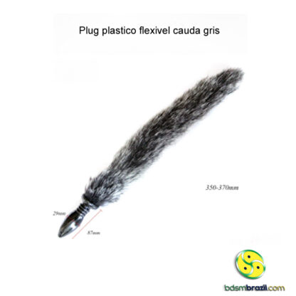 Plug plastico flexivel cauda gris - Image 3